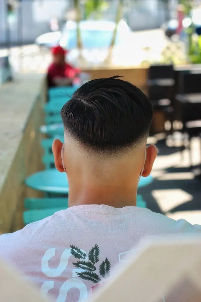 Fresh fade haircut outdoors